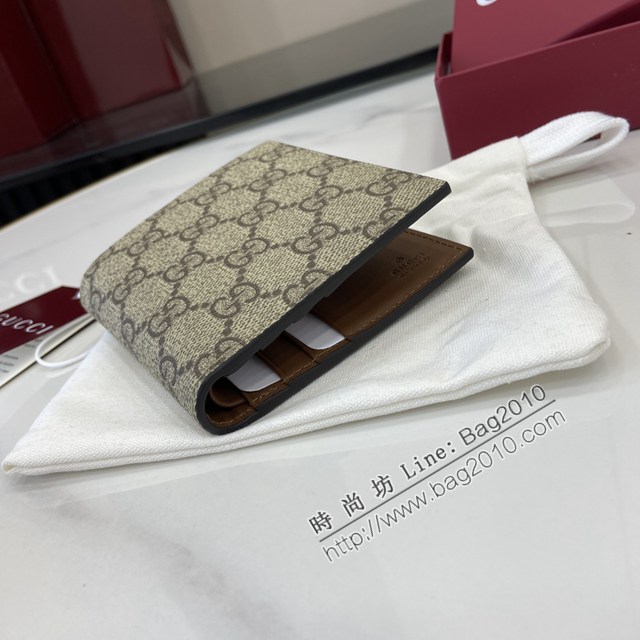 Gucci專櫃古馳最新款Emblem系列經典圖錢包男士短夾 jh2706型號：821206